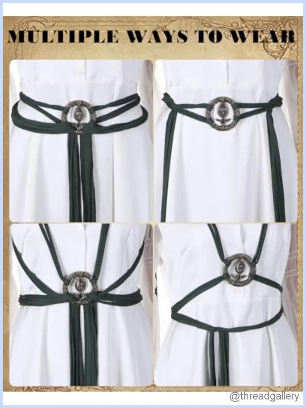 Medieval Renaissance Rope Belt Adjustable Polyester Renfaire Cosplay Viking